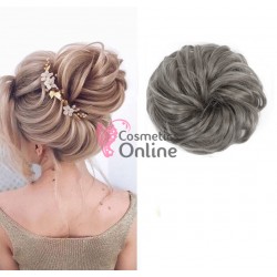 Coc modern din par artificial cu elastic FQ001102 Gri - Cenusiu